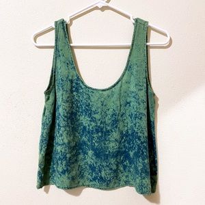 Green Tie Die Tank // size small